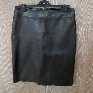 BCBGmaxazaria brown leather skirt, size 6, like new